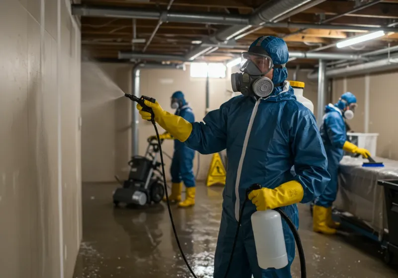 Basement Sanitization and Antimicrobial Treatment process in Woodson County, KS