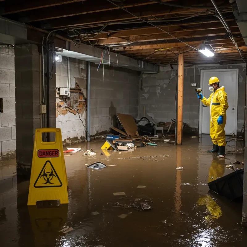 Flooded Basement Electrical Hazard in Woodson County, KS Property