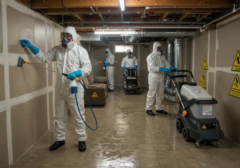 Basement Moisture Removal and Structural Drying process in Woodson County, KS